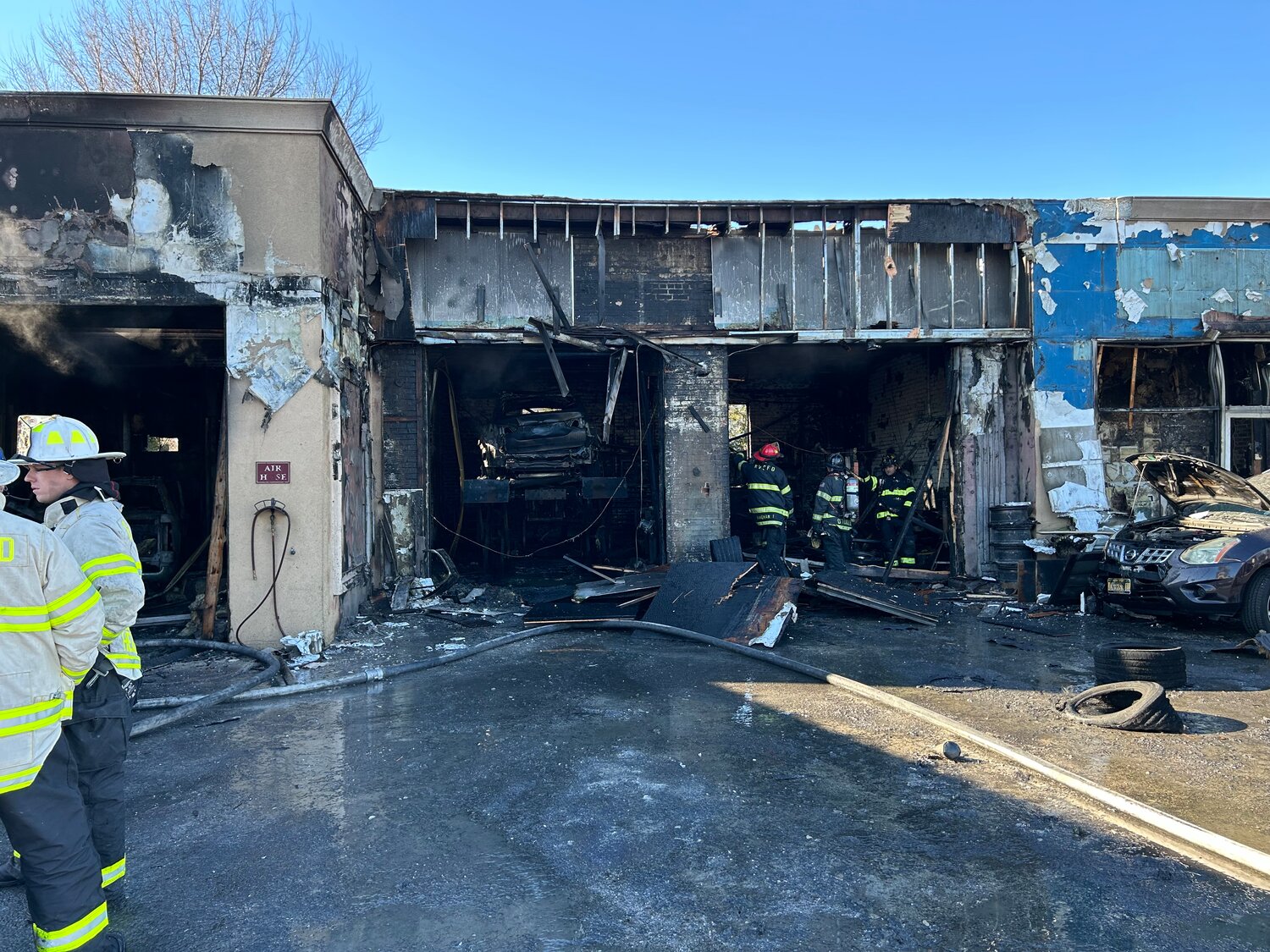 Local firefighters had the blaze under control by 1:30 p.m. The structure of the auto mechanic, however, was severely damaged as a result.