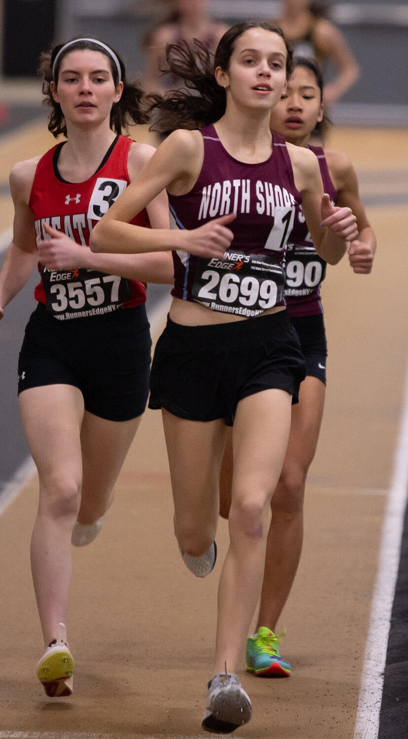 North Shore sophomore Joanna Kenney won the Nassau Class C title in the 3000-meter run with a time of 10 minutes, 32.55 seconds.