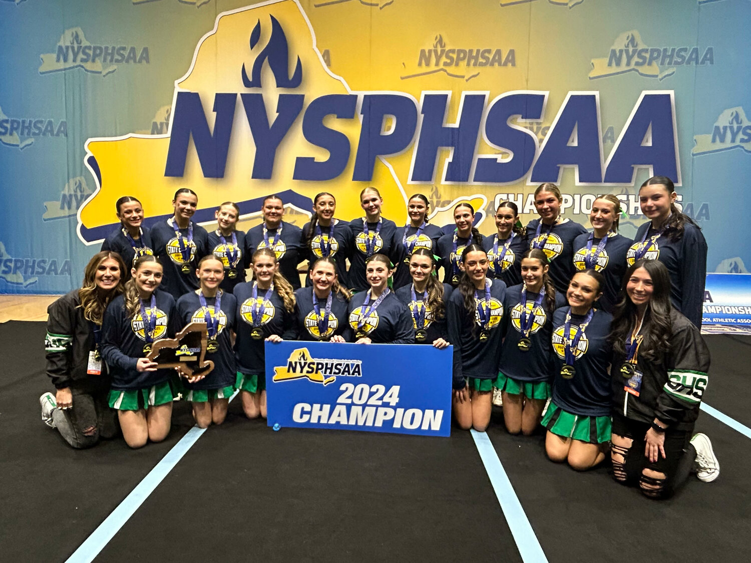 Seaford Varsity Cheer Squad Wins State Game Day Championship 