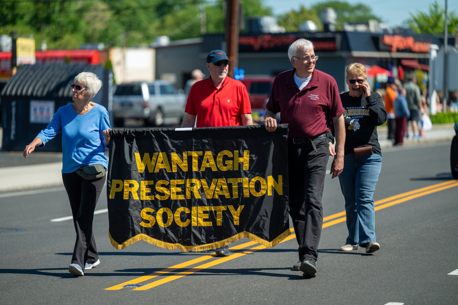 Members of the Wantagh Preservation Society marched in the parade.