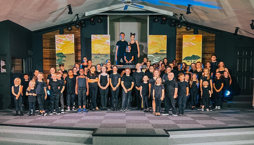 The full cast of Lion King Jr. The Experience features 65 kiddos from ages 4 to 16 coming from all over the county and surrounding areas.