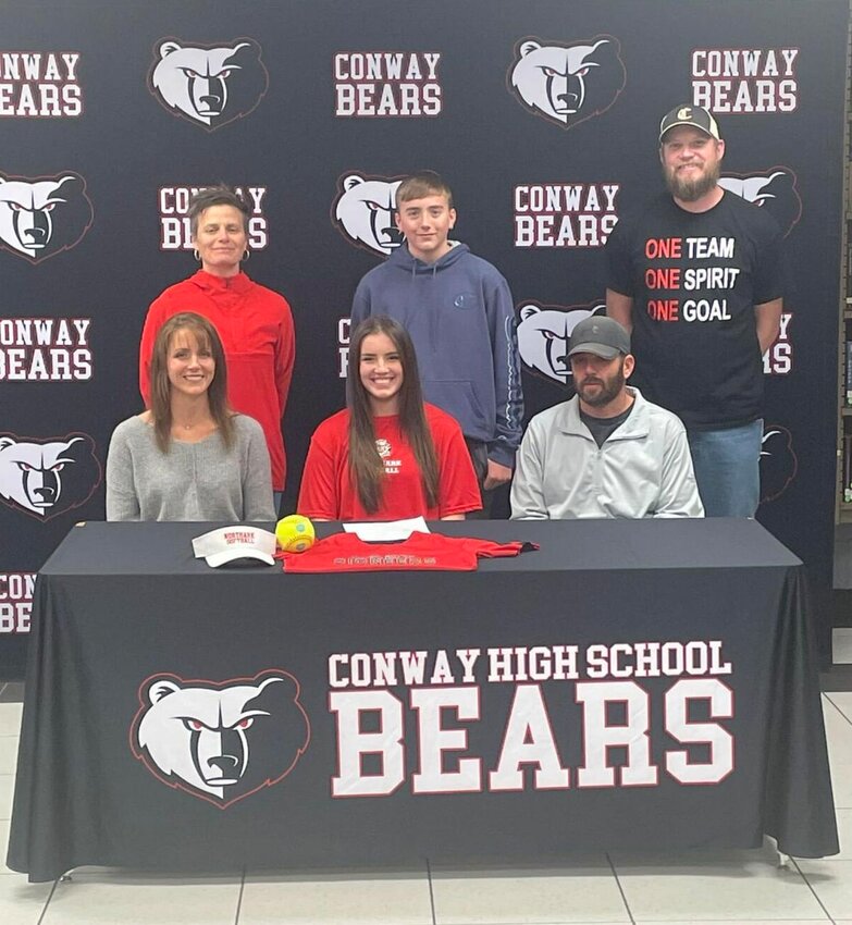 Emily Twyman has signed her letter of intent to join the softball squad at North Arkansas College.   Contributed Photos by Craig Campbell.