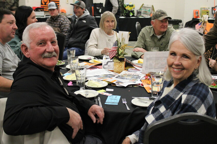 Hundreds attended the annual Protect the Harvest Chapter Banquet at the Ozark Empire Fairgrounds in Springfield on Saturday, including several Webster County residents. Pictured is Webster County Presiding Commissioner Paul Ipock alongside his wife, Robin. 


 


Mail Photo by Shelby Atkison