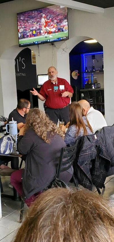 Health Unit Administrator Scott Allen delivers Narcan training to attendees of the Chamber's Lunch &amp;amp; Learn networking event.&nbsp;   Contributed Photos