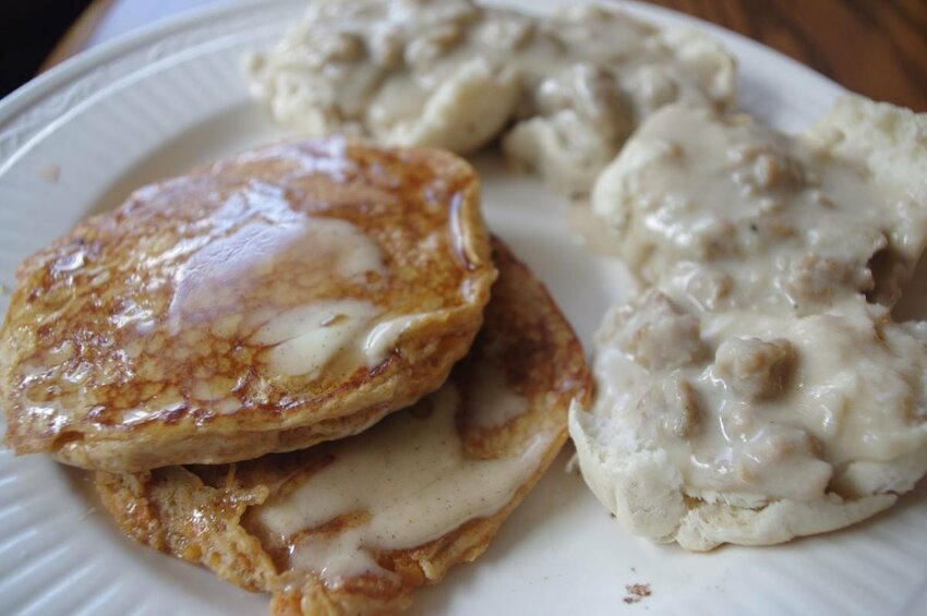 The breakfast will feature pancakes, biscuits and gravy, cinnamon rolls, with a drink. Drive in, Dine in and Takeout options are all available.&emsp;Mail File Photo