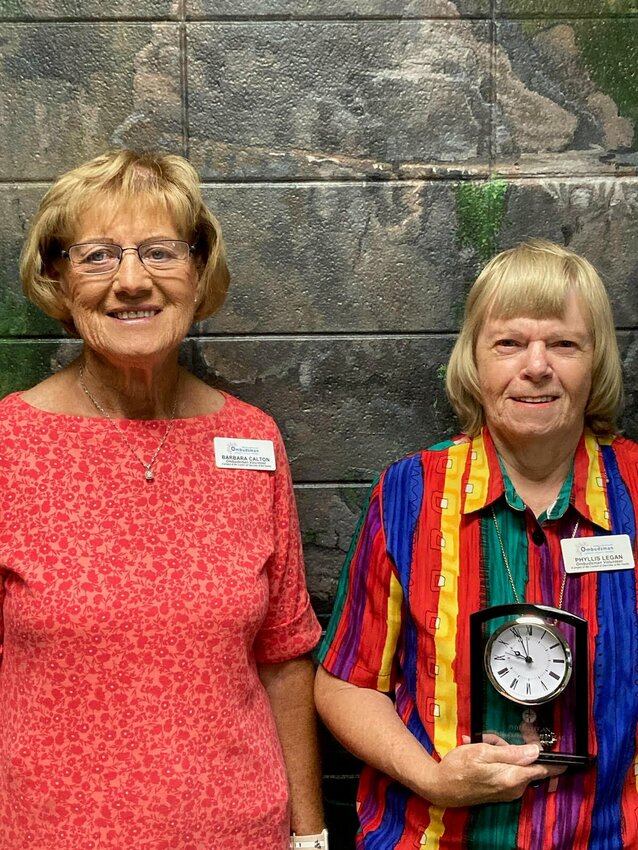 Pictured is Barbara Calton (left) and Phyllis Legal (right).