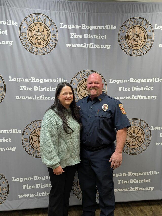 The Logan-Rogersville Fire Protection District had its pinning ceremony during the monthly Board of Directors meeting on Monday Evening. Jared Smith recently hired as a captain pinned by his wife. Captain Smith, assigned to House 5 on C-Shift. Captain Smith joins us after many years of employment at the Nixa Fire Protection District.   Contributed Photos
