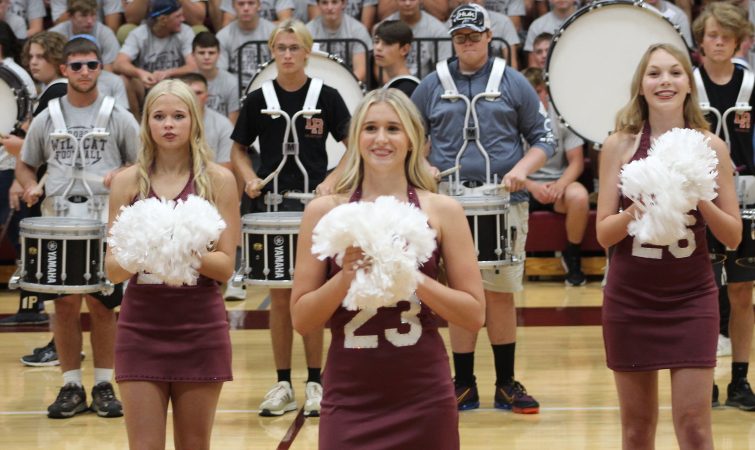 What better way to kick off a pep rally than with POMS! The PomCats of Logan-Rogersville starts the event with smiles and dancing!
