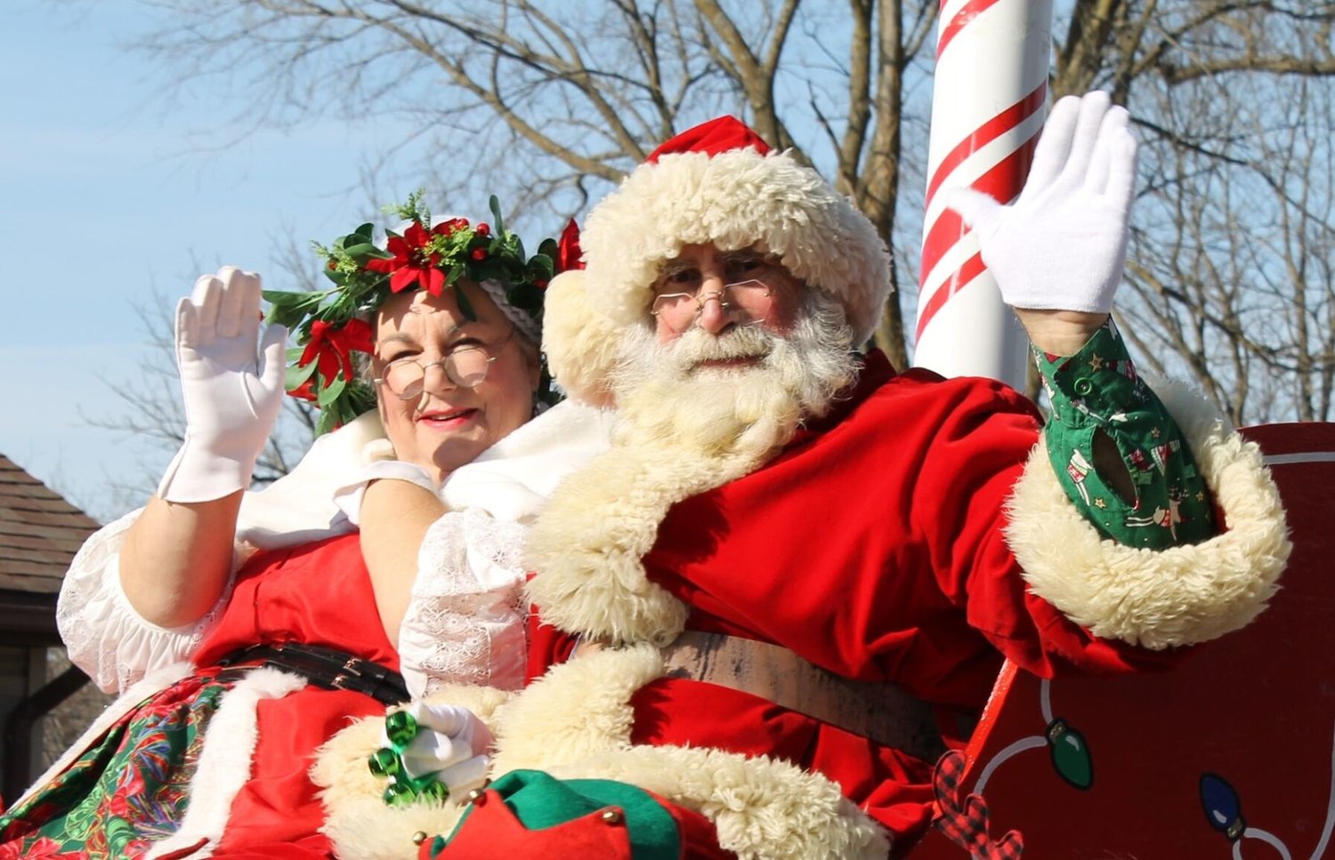 Santa and Mrs. Claus made their way through the Conway Christmas parade by sleigh on Saturday, Dec. 4, 2021. Spectators can expect these jolly visitors again in the Dec. 3 Conway Parade