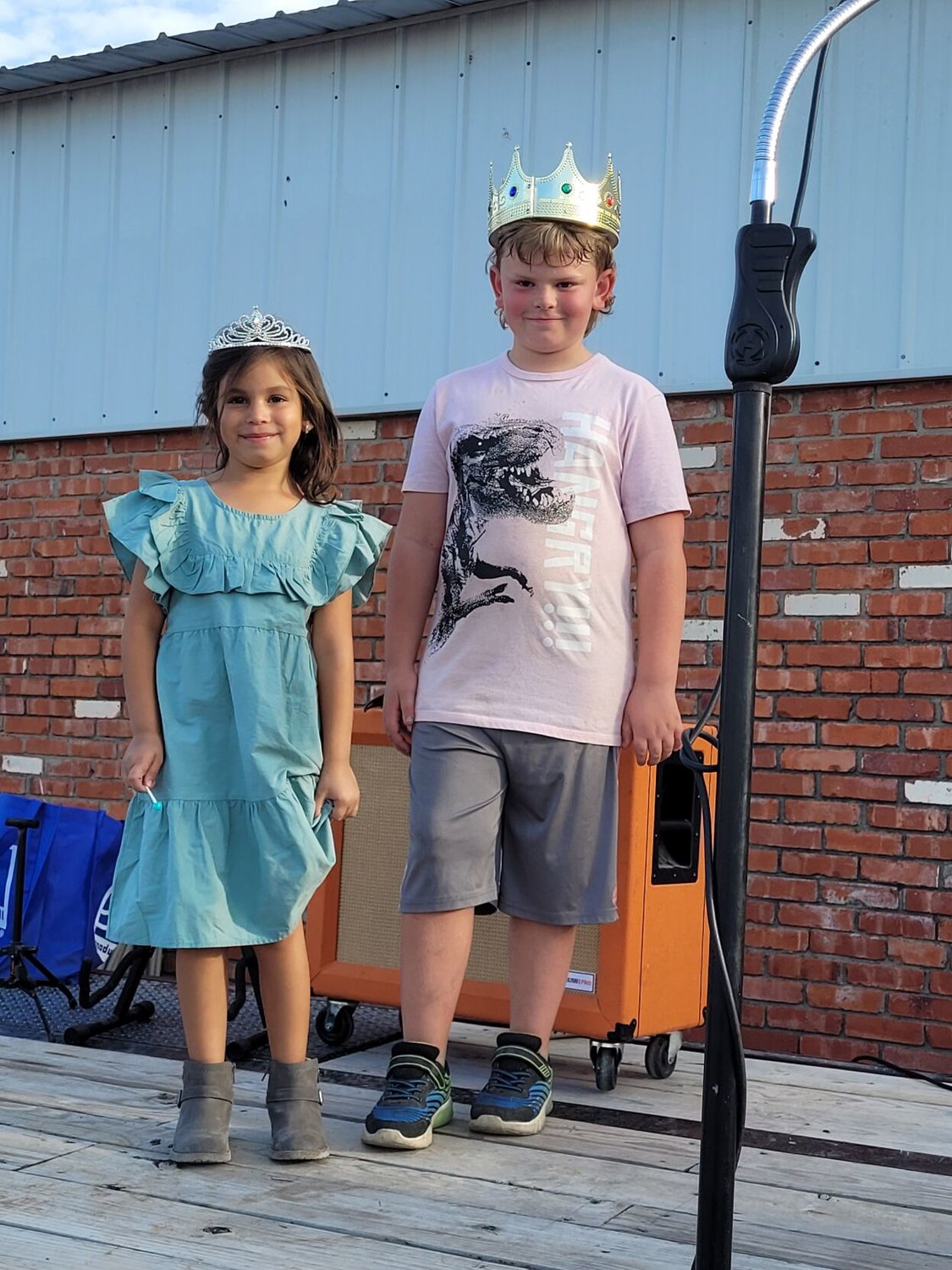 Congratulations! Pumpkin Prince and Princess 2nd Grader Caleb Cullen (right) and Kindergarter Izzabella Escamilla (left).