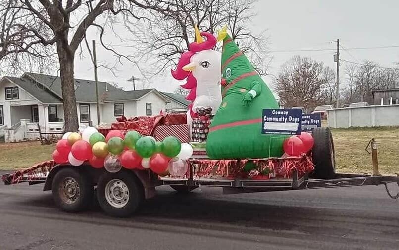 All I want for Christmas is a... unicorn? The folks of Conway Community Days presented this magical float during Saturday's Christmas Parade hosted by the Conway Lions Club.