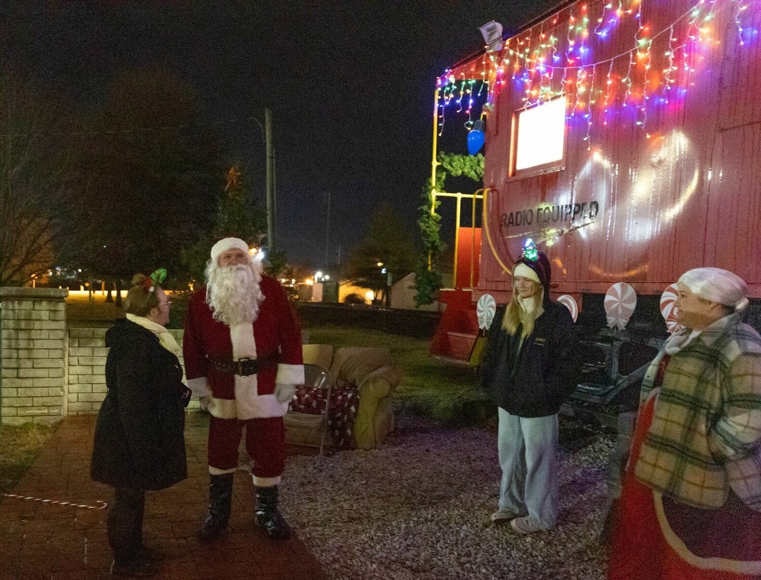 One attendee at the Rogersville Tree-Lighting Ceremony asked Old St. Nick if they were on the nice list... Of course!