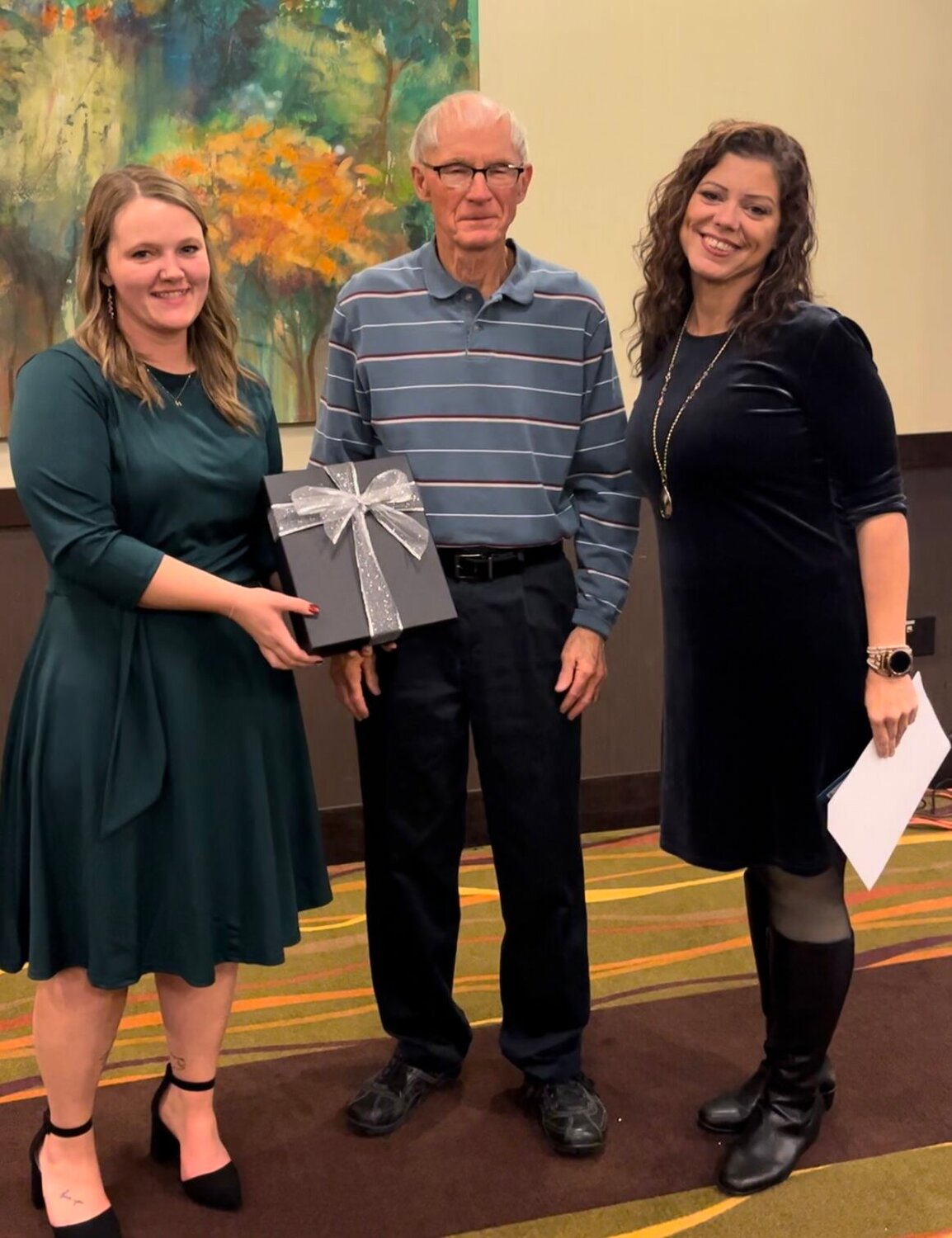 Winning the first-ever Heart of Gold award was Rogersville resident Larry Woolf.


Woolf can be seen around town voluntarily picking up trash and making Rogersville more beautiful.


(Pictured from Left to Right is Bailey Tennis, Events Coordinator, Larry Woolf, &amp; Linda Collins, Chamber President)