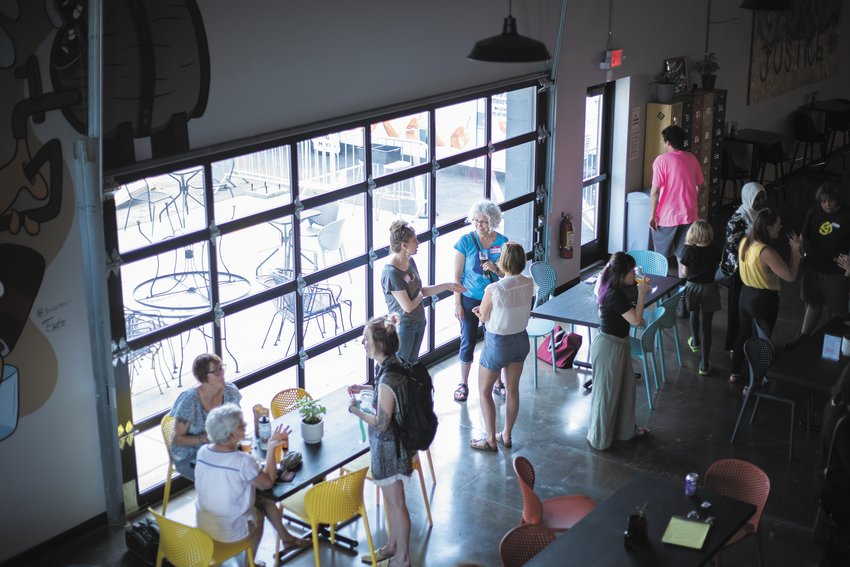 Businesses and non-profits connected at Arbeiter Brewing during the Longfellow Business Association annual meeting on June 7, 2021. There are open seats on the LBA Board. For more information about that or membership, contact Kim Jakus at kim@longfellowbusinessassociation.org. &quot;We depend on these member donations in order to offer direct support, advocacy and resource sharing - especially during these challenging times. If you value this work, please consider becoming an LBA member and donating any amount,&quot; encouraged Jakus. (Photos by Vanna Contreras)