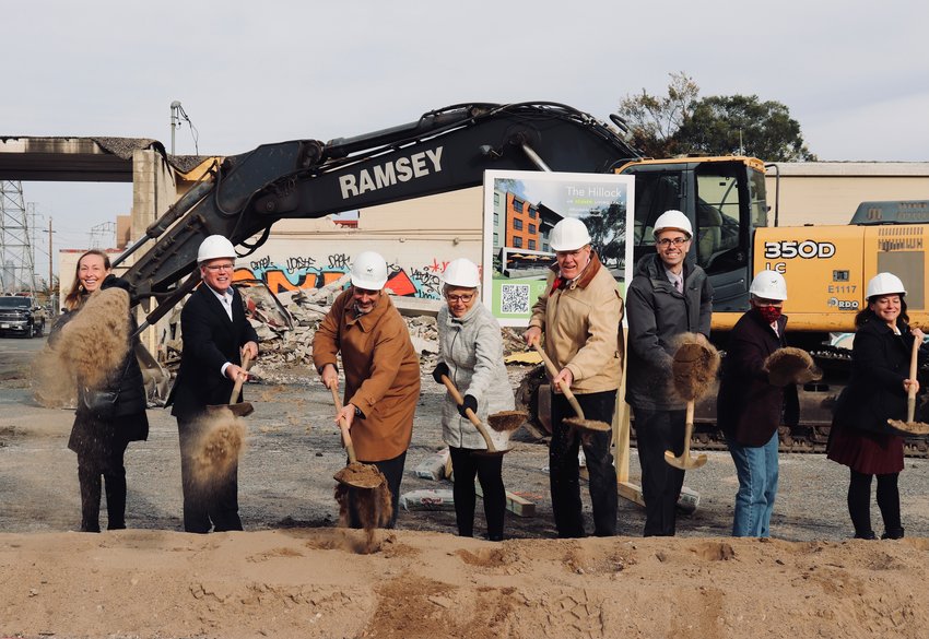 Community and project leaders officially break ground for The Hillock on Oct. 26. The project is located at the former Snelling Yards, a three-acre public works maintenance yard. (Photos submitted)
