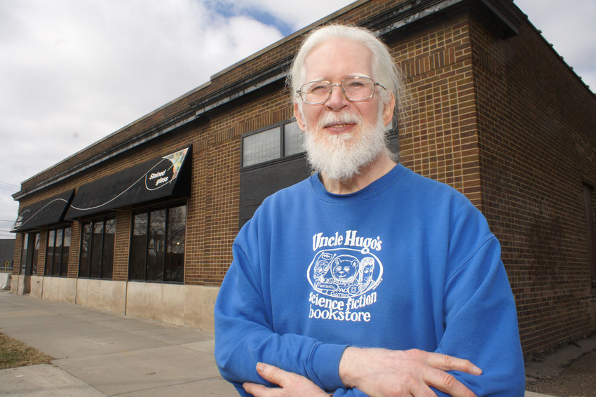 Two years after a fire destroyed Uncle Edgar's Mystery Book Store and Uncle Hugo's Science Fiction Book Store at 2864 Chicago Ave., owner Don Blyly is reopening. He has purchased the former Glass Endeavors building at 31st and Minnehaha Ave., and will open in June. (Photo by Terry Faust)