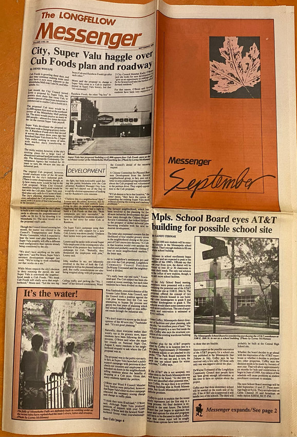 The September 1988 edition was the last titled the Longfellow Messenger. The next month, coverage was expanded into Nokomis.