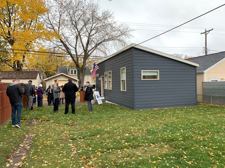 This YardHome accessory dwelling unit (ADU) was installed in Morris Park with the help of Volunteers of America. It will provide permanent housing for veterans and their families formerly experiencing homelessness. (Photo submitted)