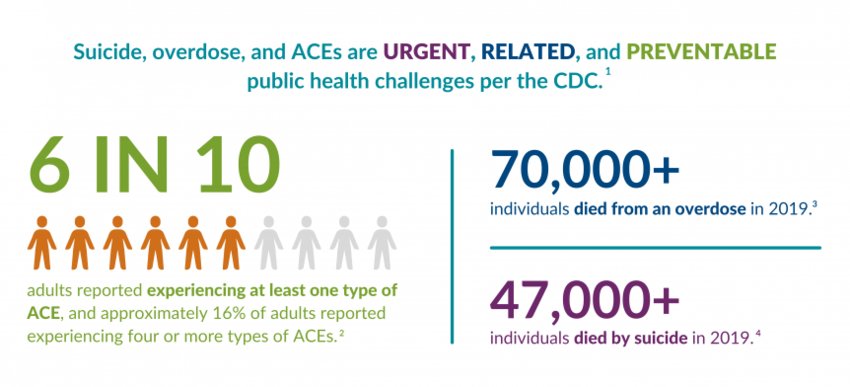 ACES LINKED TO SUICIDE -  Adults who had experienced adverse childhood experiences (ACEs) are more likely to have attempted suicide in their lifetime than those who had not experienced ACEs. Researchers used data from the 2012 to 2013 National Epidemiologic Survey on Alcohol and Related Conditions (NESARC) to match people who had attempted suicide with those who had not, based on the presence or absence of nine mental and substance use disorders that are associated with suicide risk. This allowed the researchers to estimate the role that ACEs played in the risk of suicide attempts independent of mental and substance use disorders.    The ACEs included in the study were (1) psychological abuse; (2) physical abuse; (3) sexual abuse; (4) emotional neglect; (5) physical neglect; (6) witnessing violence against a mother or other adult female; (7) substance misuse by a parent or other household member; (8) mental illness, suicide attempt, or suicide death of a parent or other household member; (9) incarceration of a parent or other household member; and (10) parents&rsquo; separation or divorce.