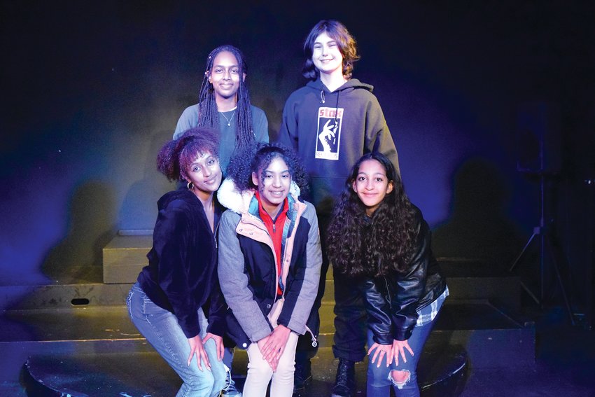 &ldquo;Inspired&rdquo; cast members (back row, left to right) Layla Nerayo, Luka McIlrath, (front row) Amele Brown, Sha&rsquo;Vontie Juneau and Ava O&rsquo;Neal. (Photo by Jill Boogren)