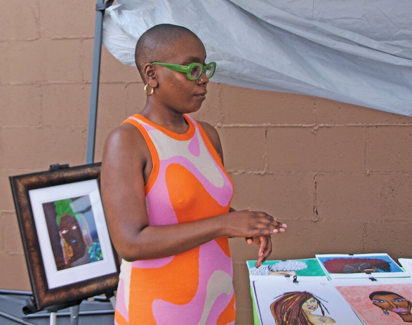 Artist Rajine started her business RajineTheQueenArtistry during the pandemic making multimedia art about black femininity.