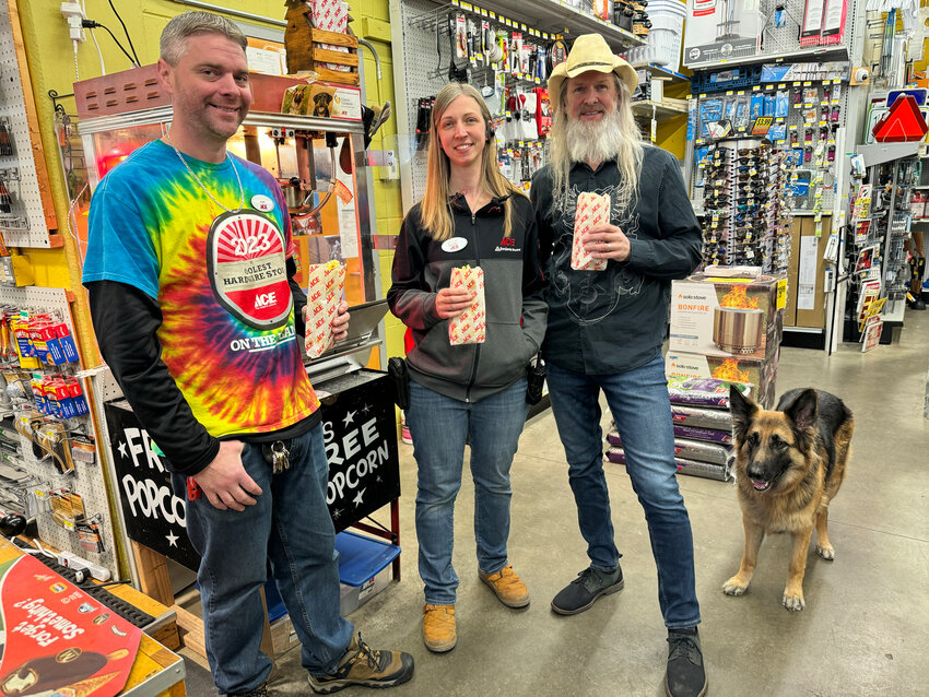 Matt and Ashley Lloyd have purchased the family hardware store from Ashley’s dad, Kendall Crosby. They plan to continue offering free popcorn and friendly service. Plus, the beloved pets will be around, including Cleo the German shepherd, Lila the Rottweiler, Stanley the big black cat, and Makita the tortoiseshell cat.