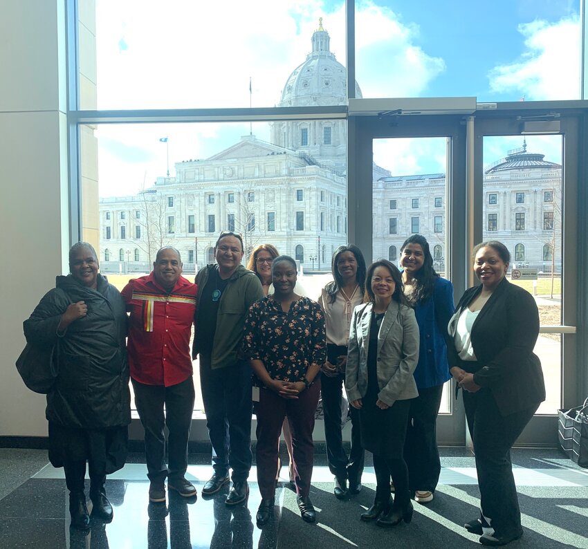 Birth Justice Collaborative members (left to right): Reverend Dr. Alika Galloway, Dr. Antony Stately, Dr. Nick Metcalf, Laura LaCroix-Dalluhn, Corenia Smith, Ashley Johnson, Diane Tran, Cati G&oacute;mez, and Pastor Cyreta Howard. (Photo submitted)