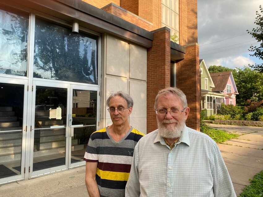 Joel Albers and Eric Johnson, both Seward residents, are working to save the historic Bethany Church from being demolished. They think the community will regret destroying a historic structure.