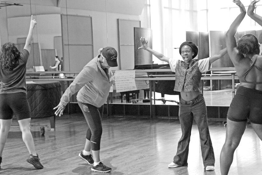 GreenRoom fellows practice dancing and performing together at the Ordway Center for Performing Arts on Friday, July 19, 2024.