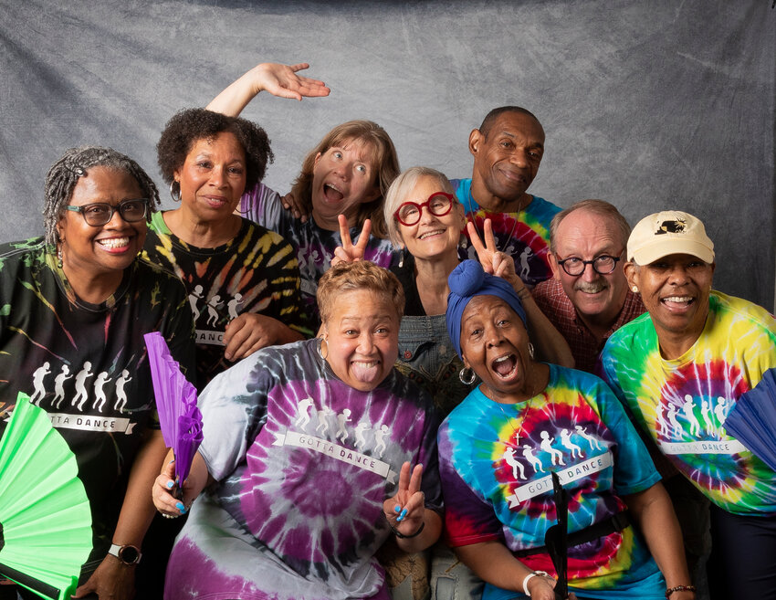 Tina Jackson (front row wearing purple tie dye shirt) believes that soul line dancing is a big mood booster. "Being around others and enjoying the music helps reduce stress and anxiety. The music and coordinated movements also boost confidence, self-esteem, and cognitive function, making it a valuable tool for your mental well-being," she said.