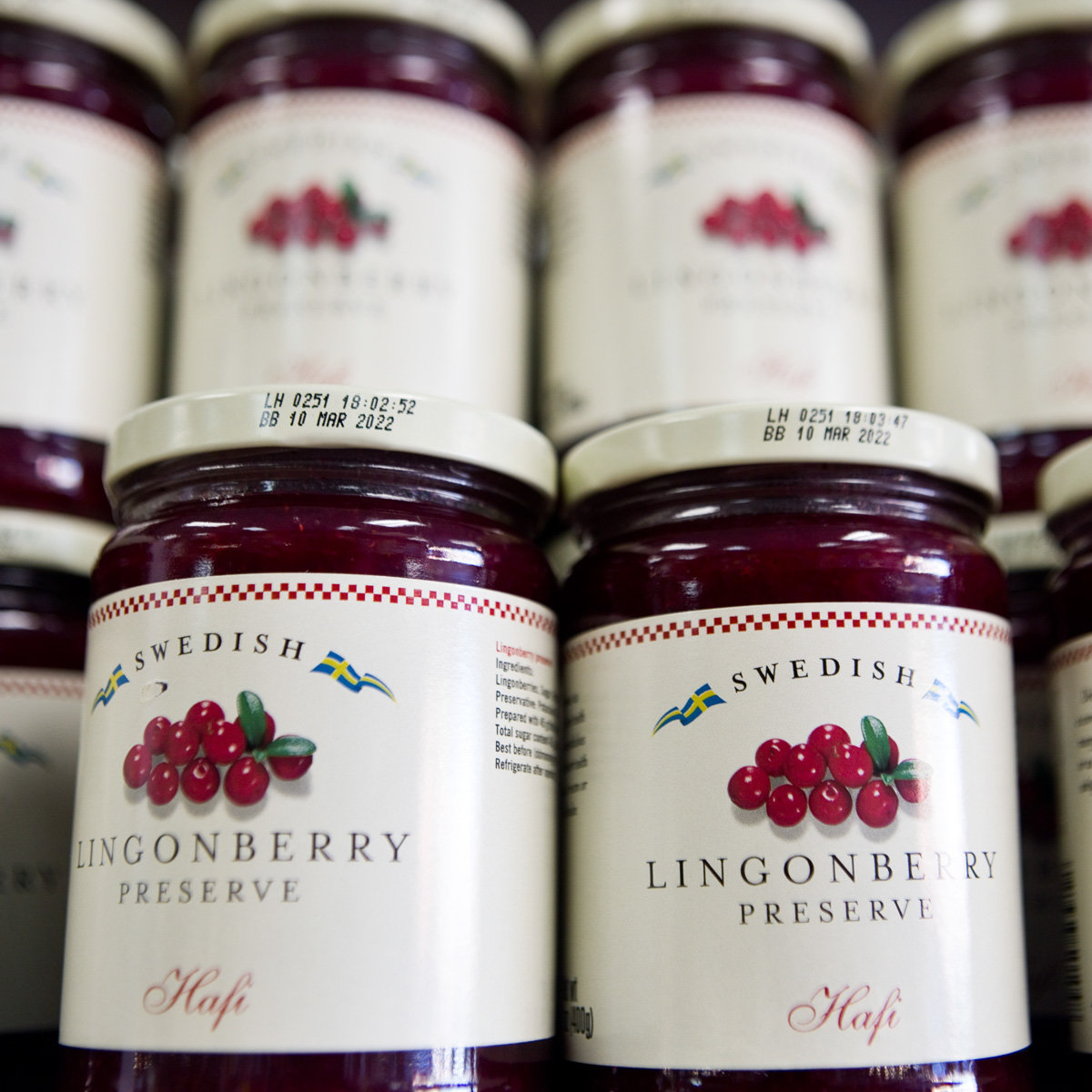 Ingebretsen’s Scandinavian Gifts and Foods shop sells a variety of food items, including lingonberry preserves, as well as gifts. (Photos by Margie O’Loughlin)