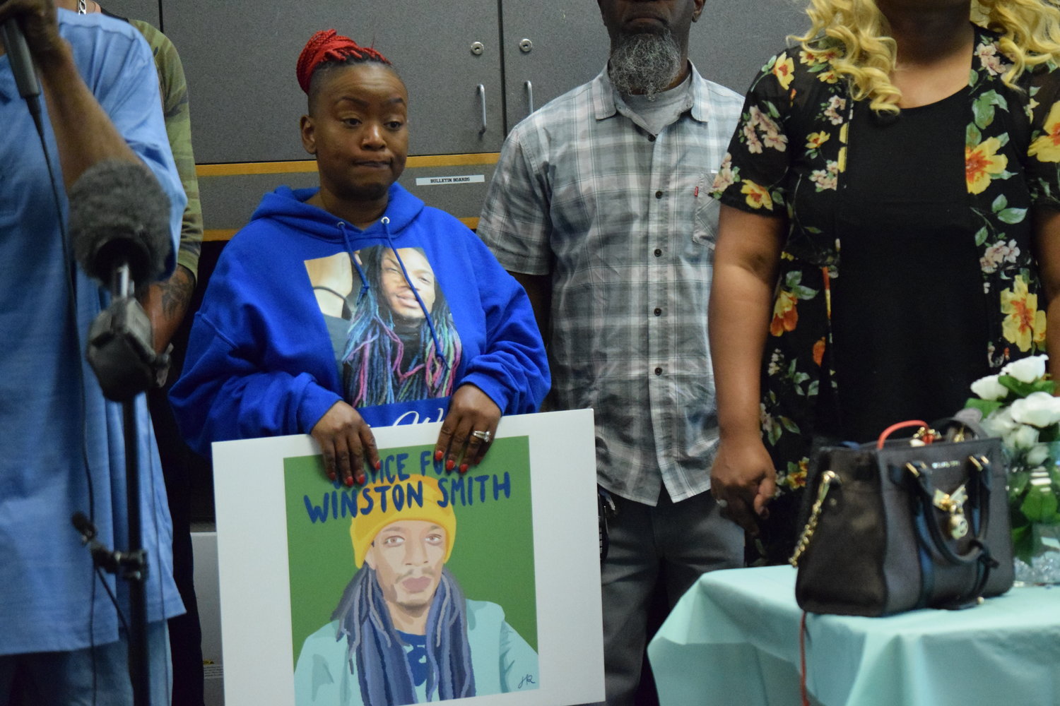 Family members gather in love and solidarity for Winston Smith.