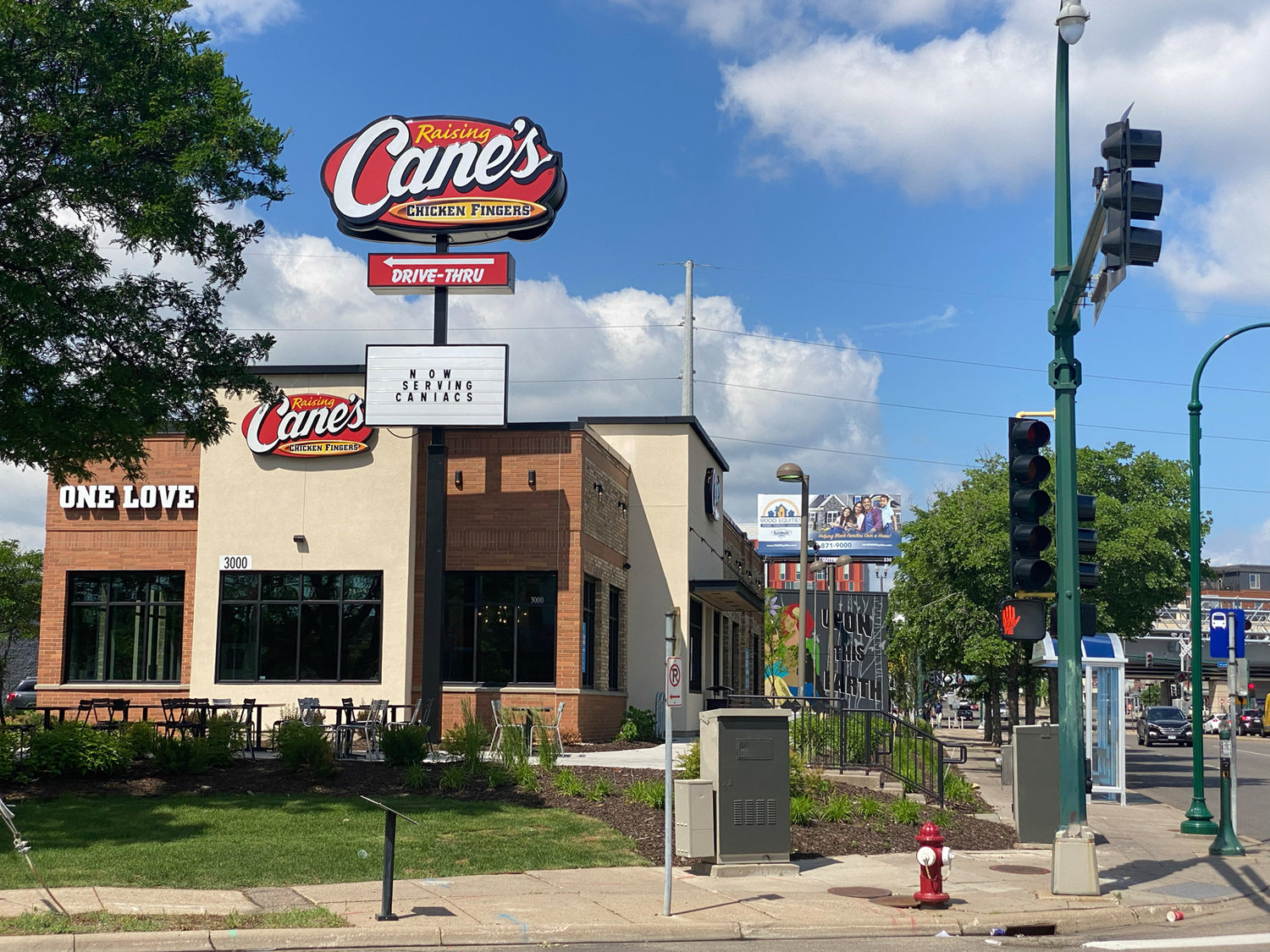 Raising Cane's rebuilt where the Arby's used to sit and reopened in 2021. (Photo by Tesha M. Christensen)