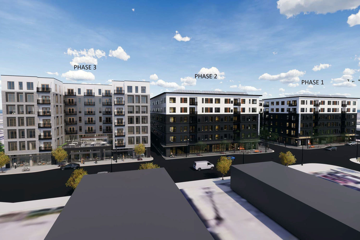 Phases of the Lake Street and Lyndale development by Lupe Development Partners.