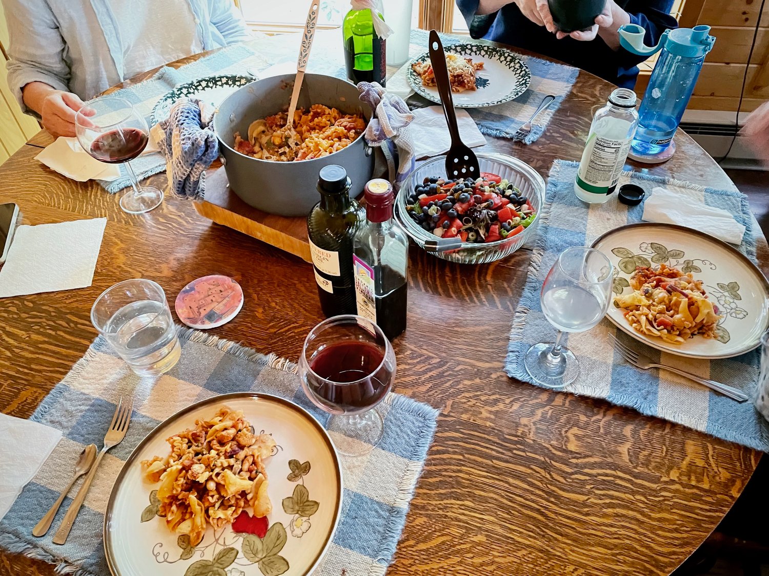 Simple pleasures of a homecooked meal and camaraderie contribute to the sense of north woods well-being. (Photo by Susan Schaefer)