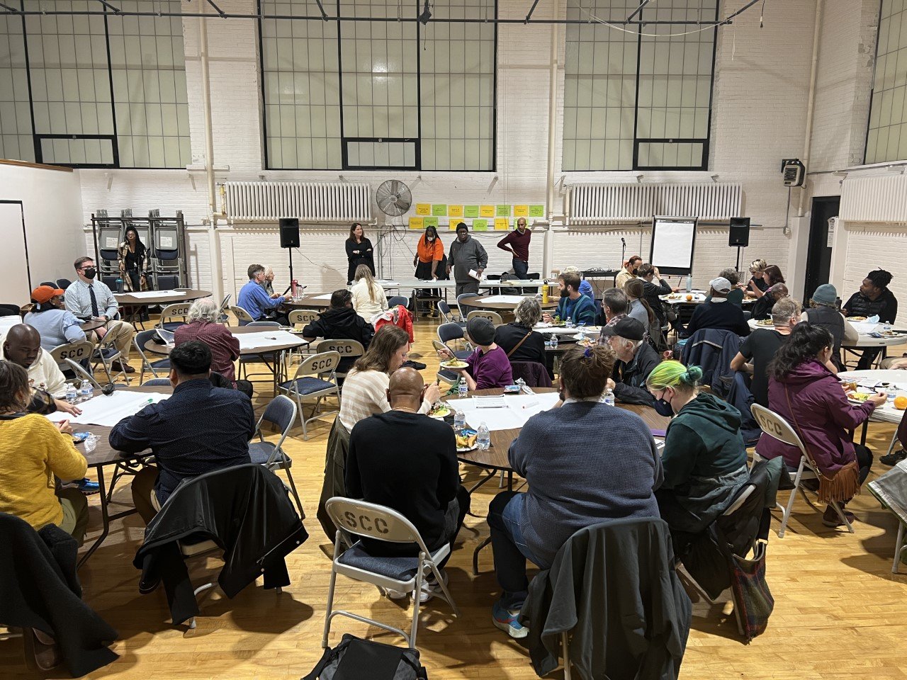 A third monthly Learning Table, which took place on Oct. 24, was focused on the city’s plans to purchase the former Speedway property. (Photo by Jill Boogren)