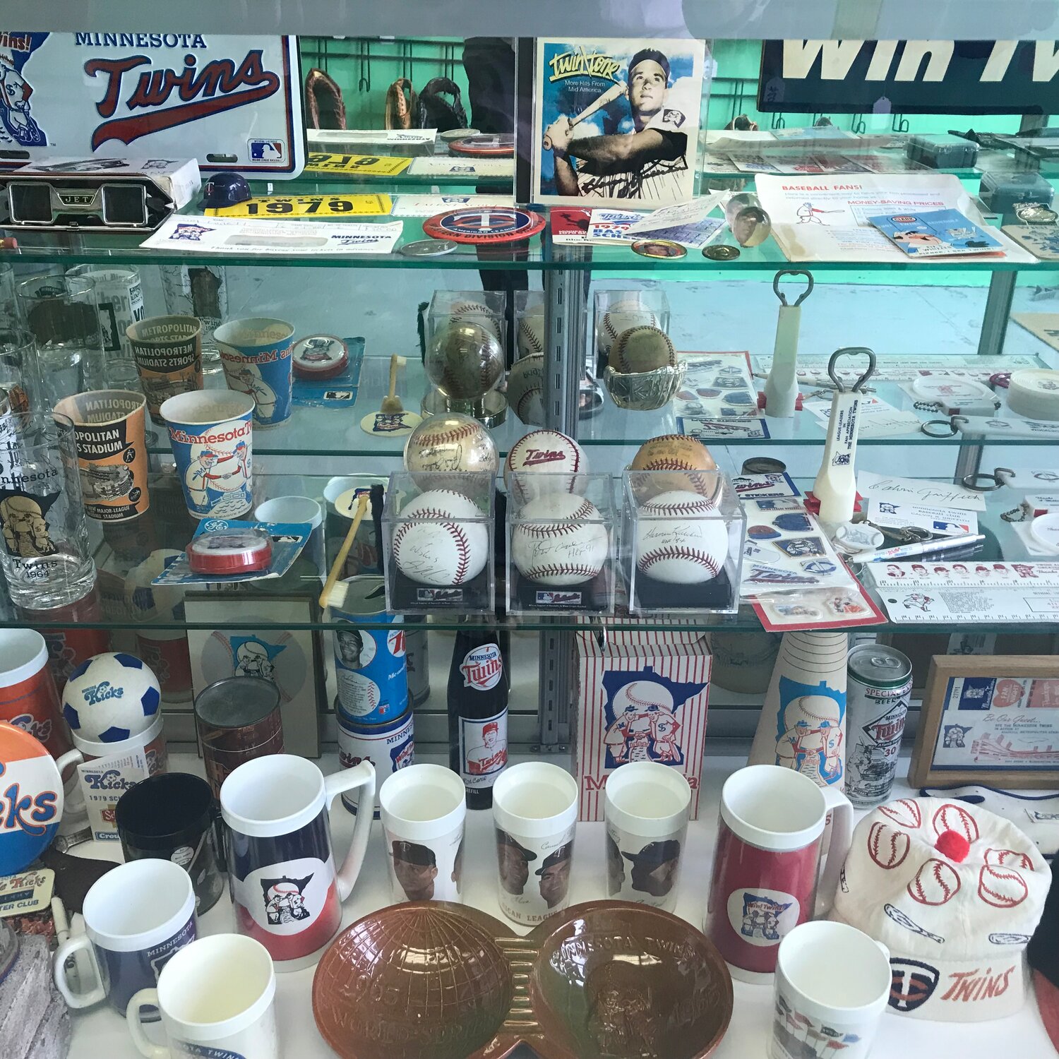 There's a treasure trove of memorabilia inside D&J Glove. (Photo by Jane St. Anthony)