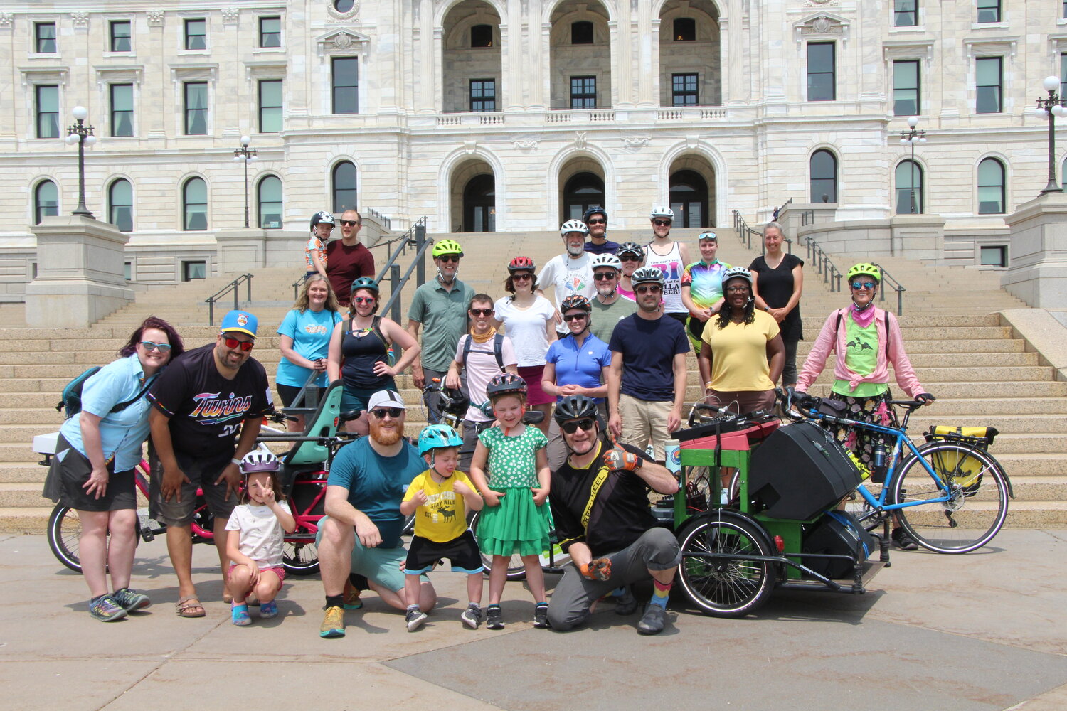 On Saturday, June 17 the Joyful Riders Club gathered at the Minnesota State Capitol before leaving for the DJ dance party ride at the Frogtown Fair.