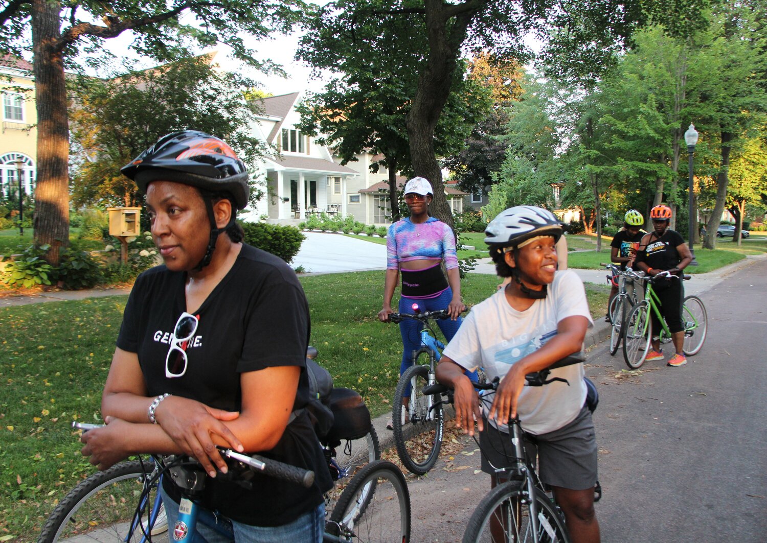 Slow Roll members ride around South Minneapolis during the Hotter than July Southside Late Solstice Roll on Thursday, June 29.
