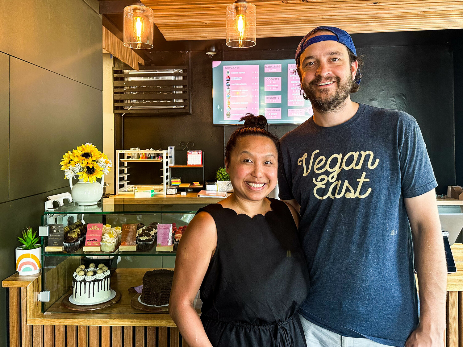 Sheila and Reid Nelson own Vegan East, which recently opened at 5501 34th Ave. S. Sheila handles the baking and Reid the business side. (Photo submitted)