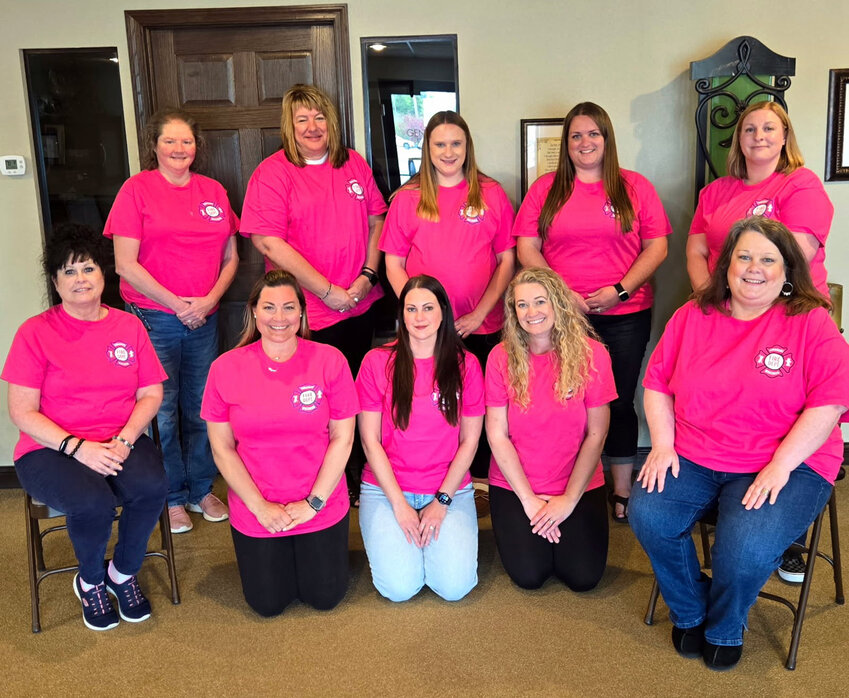 Pictured, back row, from left: Laneen Lueck, Pam Hoff, Baylee Randall, Jullie Powers, Mindy Young; front: Kathy Galloy, Karen Bethel, Rebecca Nick, Rachael Budzynski, Melinda Krueger. Not pictured: Christi Lobermeier, Amanda Oelke, Heidi Winter.