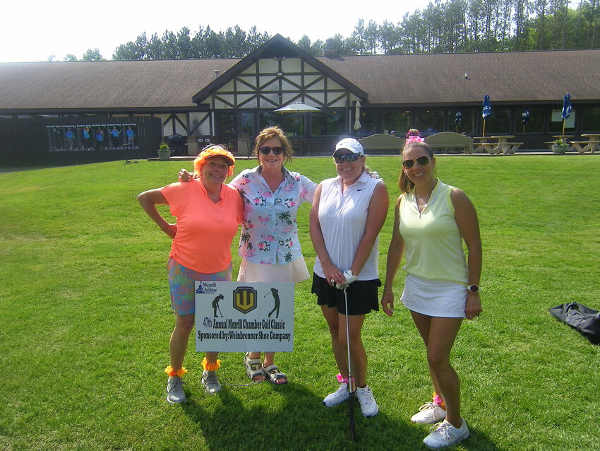For the ladies, the Women's Team of (L to R) Donna Hansen, Vicky Davis, Mary Klug, and Angela Jeske took first place in the tournament.