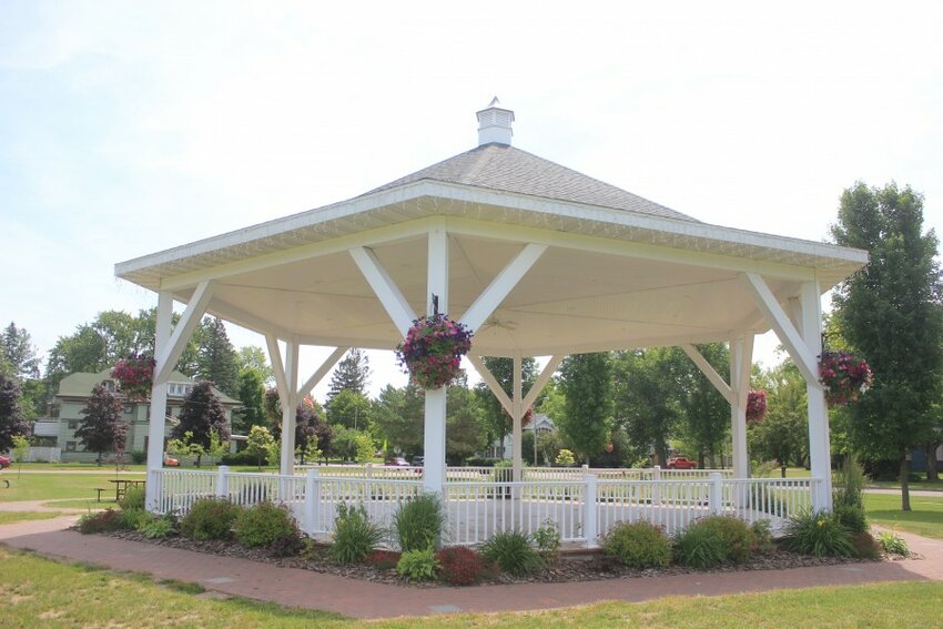 The gazebo is located in Normal Park in Merrill.