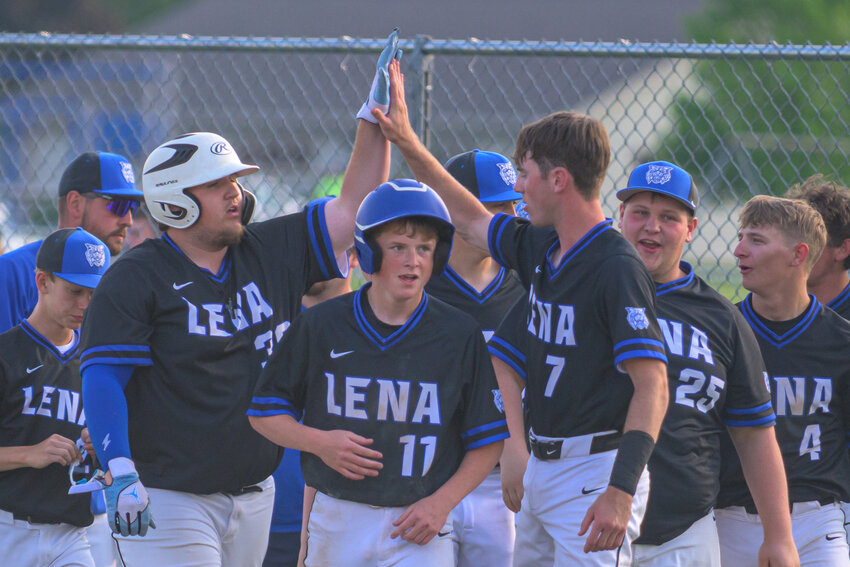 The Wildcats got together near home plate Wednesday following a Blake Behnke single to score Isaac Peterson from second base, ending Wednesday’s WIAA regional semifinal matchup between Gresham and Lena in the bottom of the sixth with the scoreboard showing 10-0.