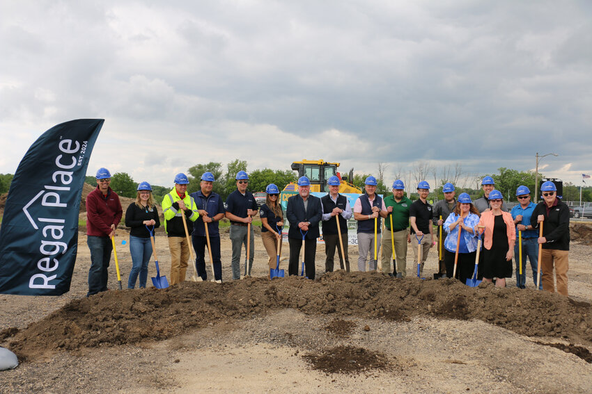 Washington County Executive Josh Schoemann speaks during a groundbreaking ceremony for Regal Place in Kewaskum on Monday, June 9.