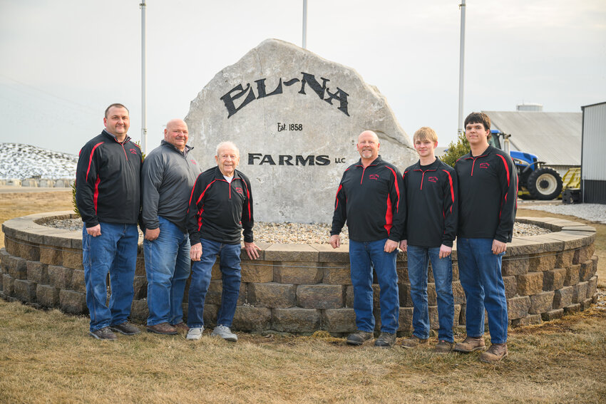 Three generations of Fenendael farmers (From left to right: Shane, Barry, Eli, Lonnie, Kurtis, Jordan) are proud to welcome the people of Kewaunee County to this year's Breakfast on the Farm.