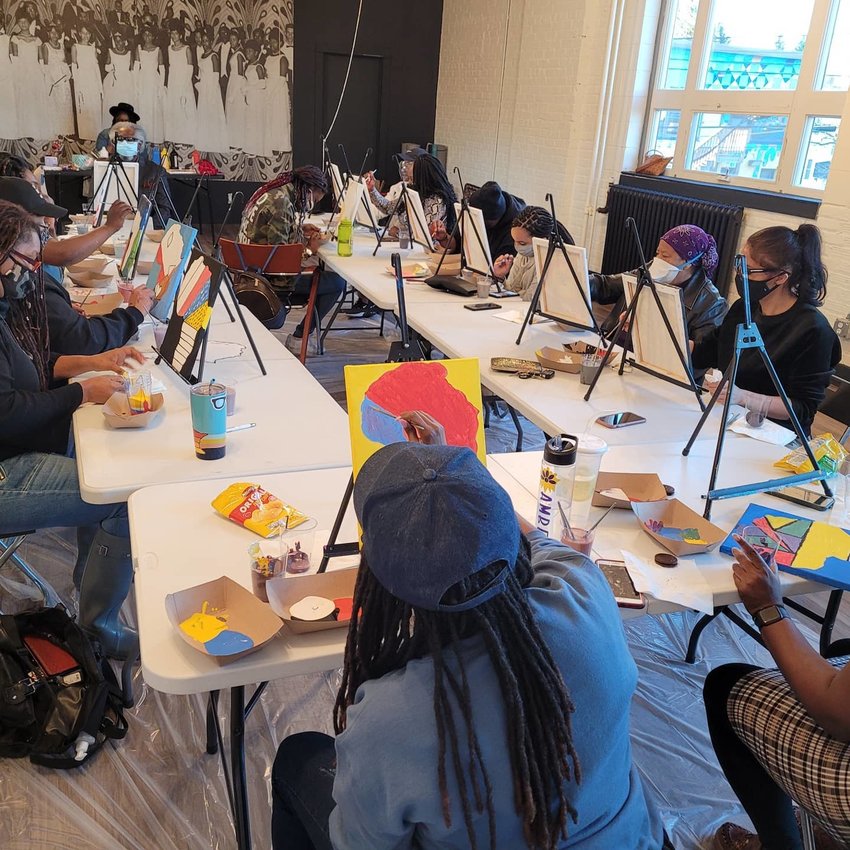 Participants at artistic events at Afya Sanaa engage in self-expression and wellness activities to heal through art, knowledge and love. (Photo submitted)