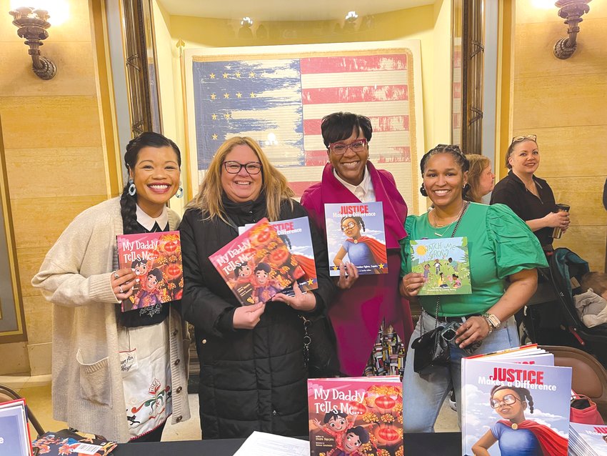 Hundreds, including Dr. Artika Tyner (second from right) gathered on March 22 at the Minnesota Capitol for Advocacy for Children&rsquo;s Day. This year&rsquo;s priorities were addressing the needs of over 35,000 children who do not have access to affordable, quality early childhood education and supporting families in a holistic, sustainable manner. (Photo submitted)
