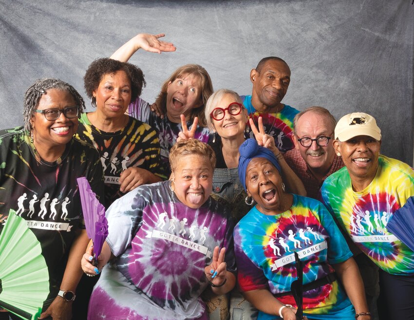 Tina Jackson (front row wearing purple tie dye shirt) believes that soul line dancing is a big mood booster. &quot;Being around others and enjoying the music helps reduce stress and anxiety. The music and coordinated movements also boost confidence, self-esteem, and cognitive function, making it a valuable tool for your mental well-being,&quot; she said.