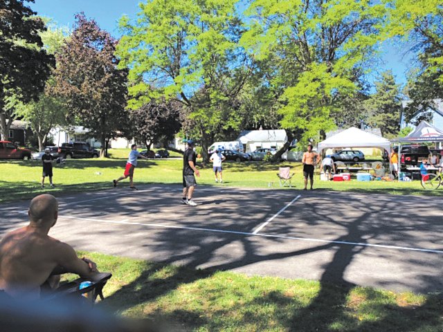 “It’s a welcoming group,” said Steve Tamminga of the Minnesota Handball Association. Anyone is welcome to join the game at Clayland Park. (Photo submitted)